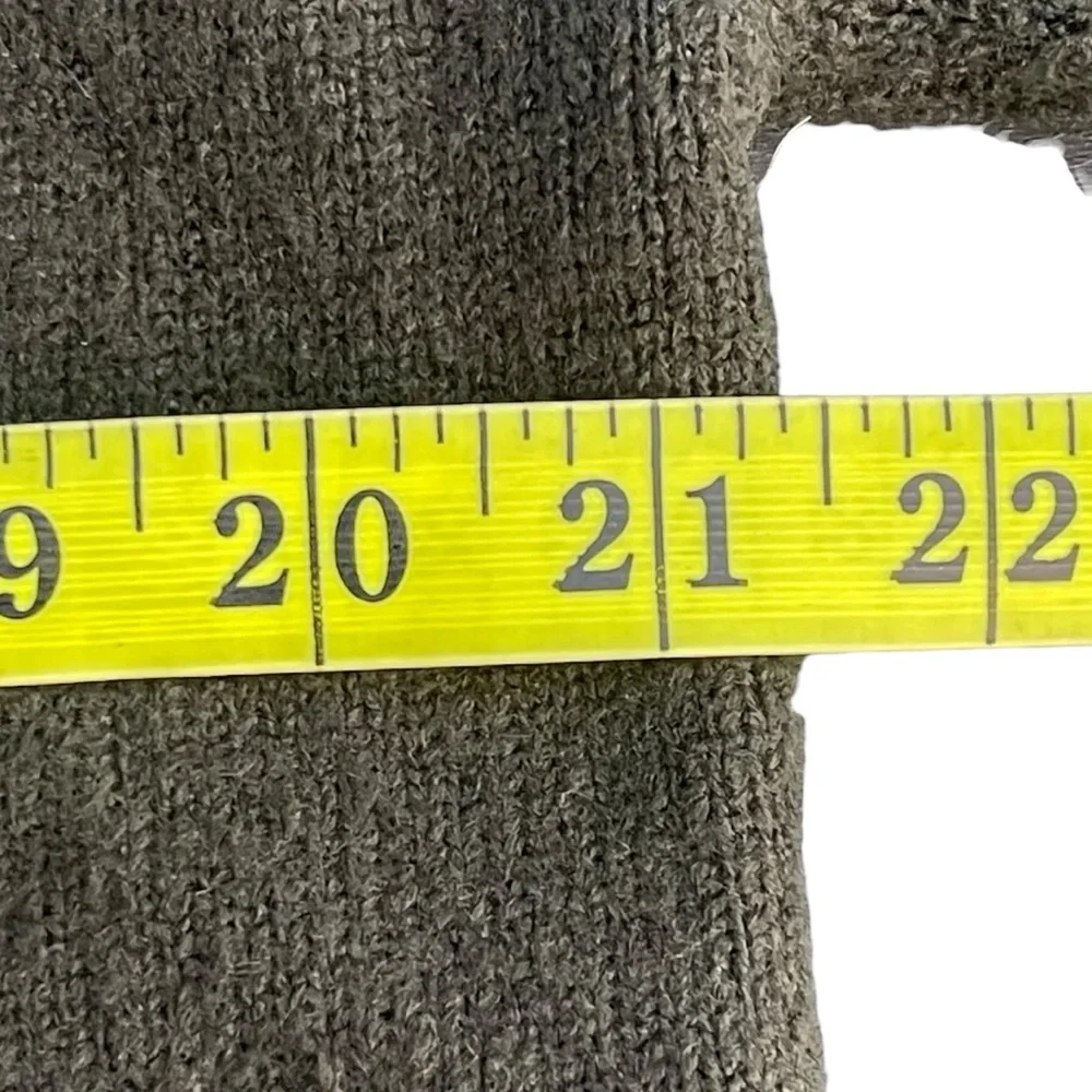 Oak + Fort Forest Green Mid-Length Button Up Cardigan Sweater (S) - Picture 9 of 14